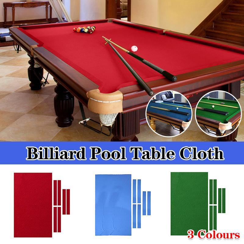 Billiard Snooker Pool Table Cover Cloth 9FT with Felt Strip - Red
