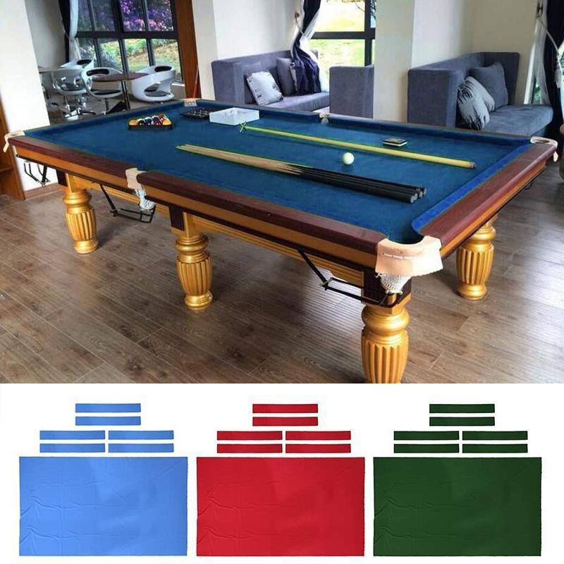 Billiard Snooker Pool Table Cover Cloth 9FT with Felt Strip - Red