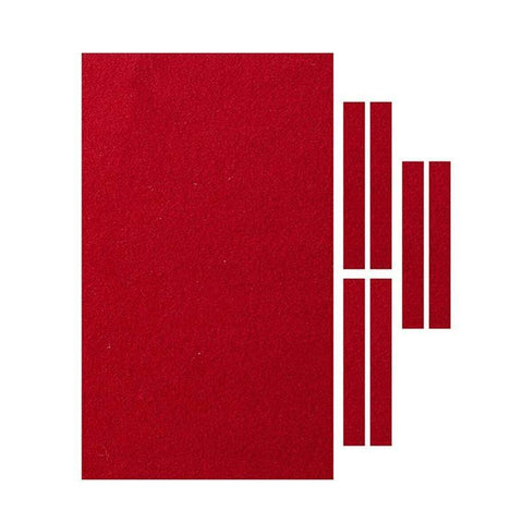 Premium 7 Piece Red 9FT Billiard Snooker Pool Table Cloth Set