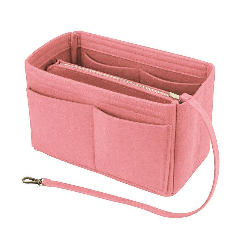 Felt Handbag Organizer Insert - Multiple Pockets for Tote and Purse Beige L - SuperSaverAU - view 13