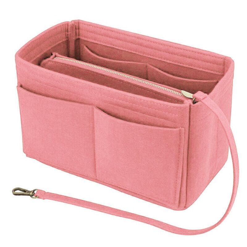 Felt Handbag Organizer Insert - Multiple Pockets for Tote and Purse Beige L - SuperSaverAU - view 14
