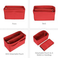 Felt Handbag Organizer Insert - Multiple Pockets for Tote and Purse Pink XL - SuperSaverAU - view 5