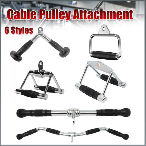 Premium Heavy-Duty Steel EZ Curl Pull-Down Bar Cable Attachment with Revolving Connector