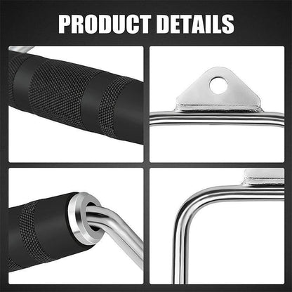 EZ Curl Pull-Down Bar & Tricep Rope - Cable Pulley Attachment for Gym