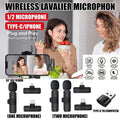 Premium Type-C Wireless Lavalier Dual Microphone Set for Vlogging