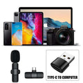 Premium Type-C Wireless Lavalier Dual Microphone Set for Vlogging