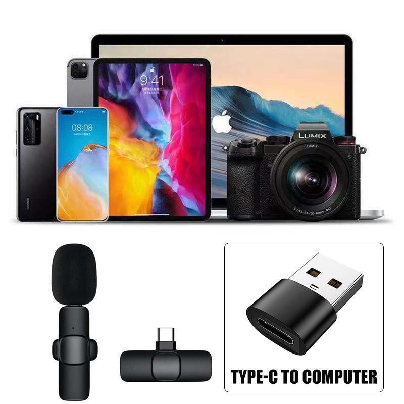 Premium Type-C Wireless Lavalier Dual Microphone Set for Vlogging