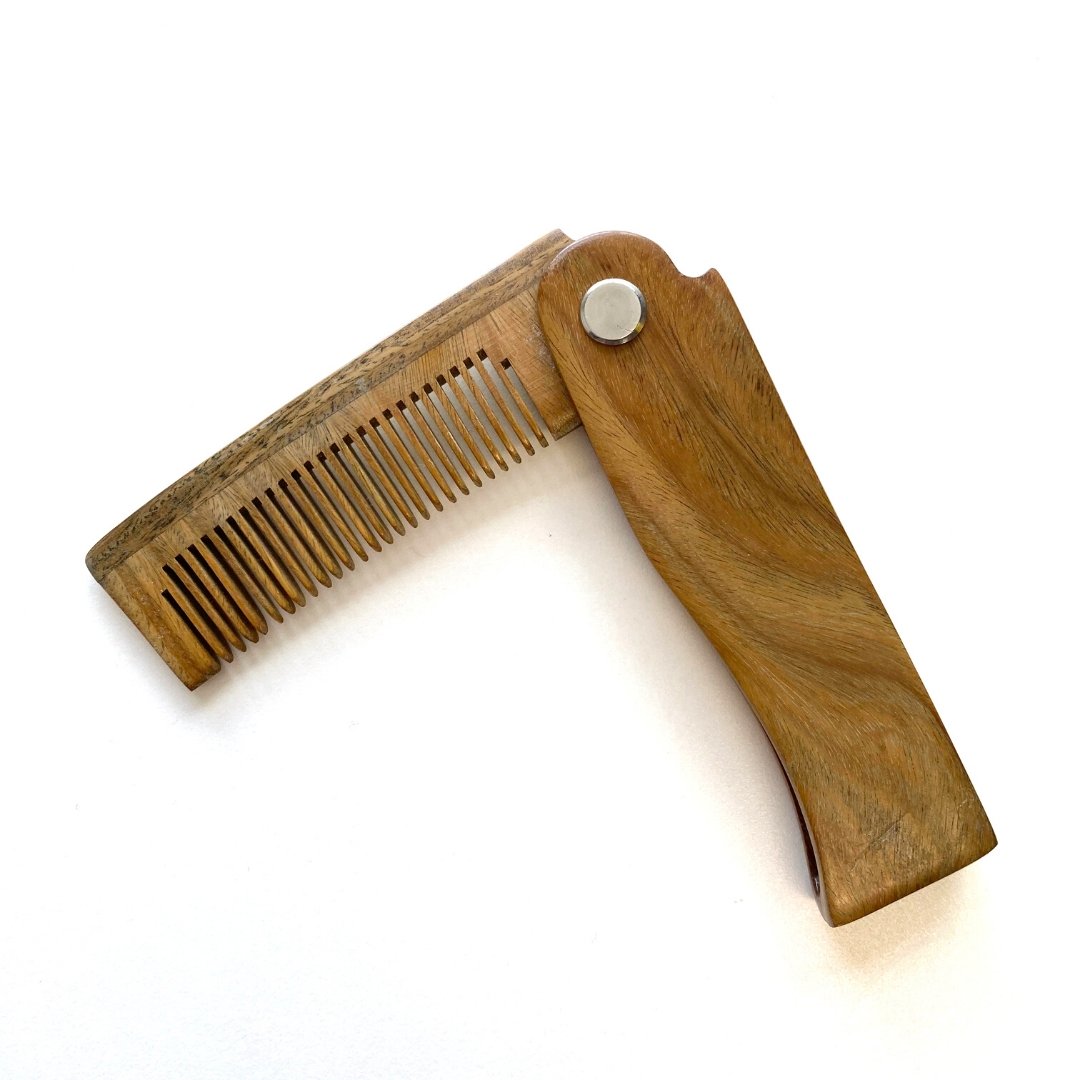 Wooden Folding Beard Comb - SuperSaverAU - view 1