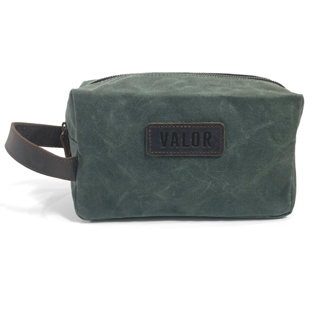 Waxed Canvas Toiletry Bag - Green - SuperSaverAU - view 1