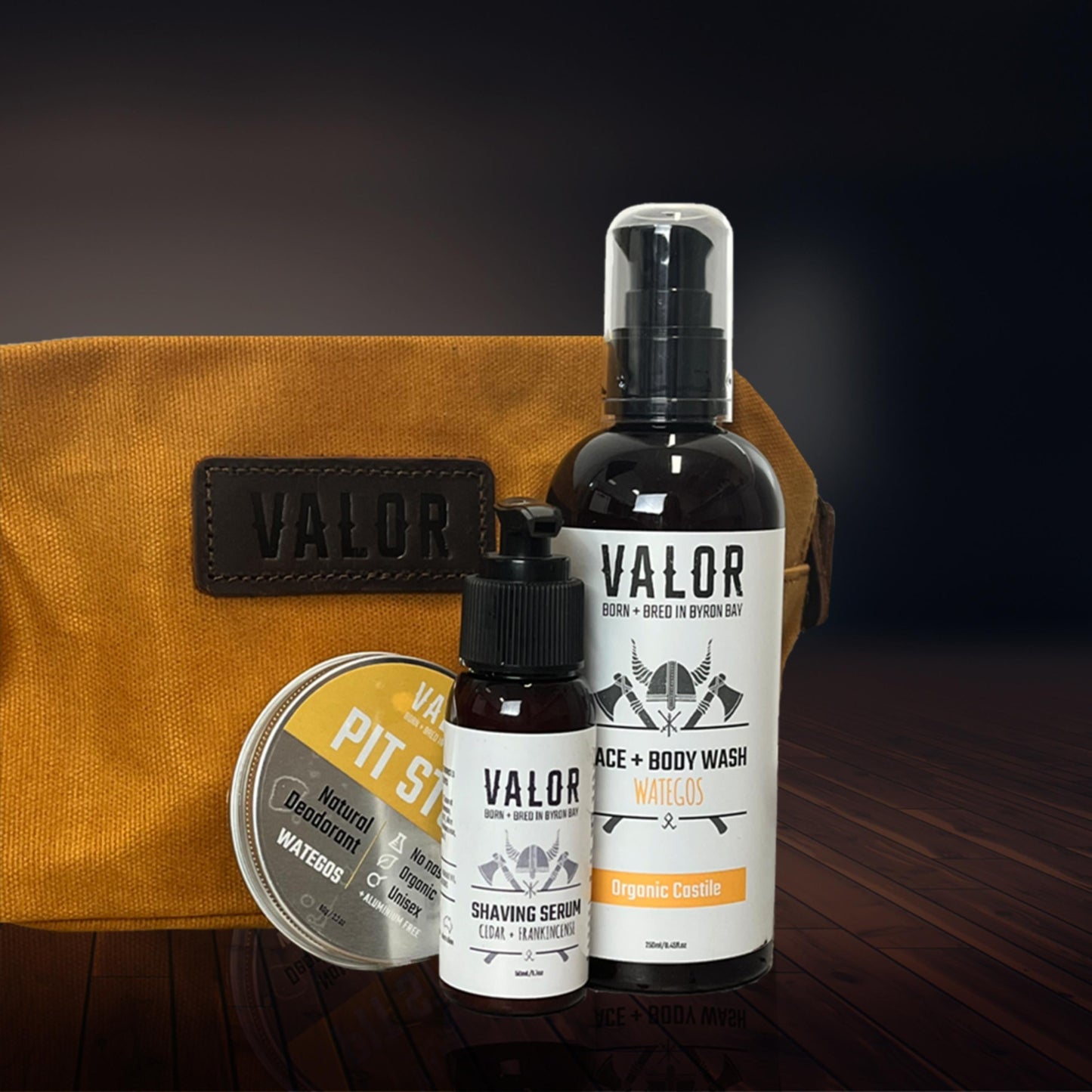Fresh Man Set - Wategos | Organic Deodorant, Shaving Serum, Face & Body Wash