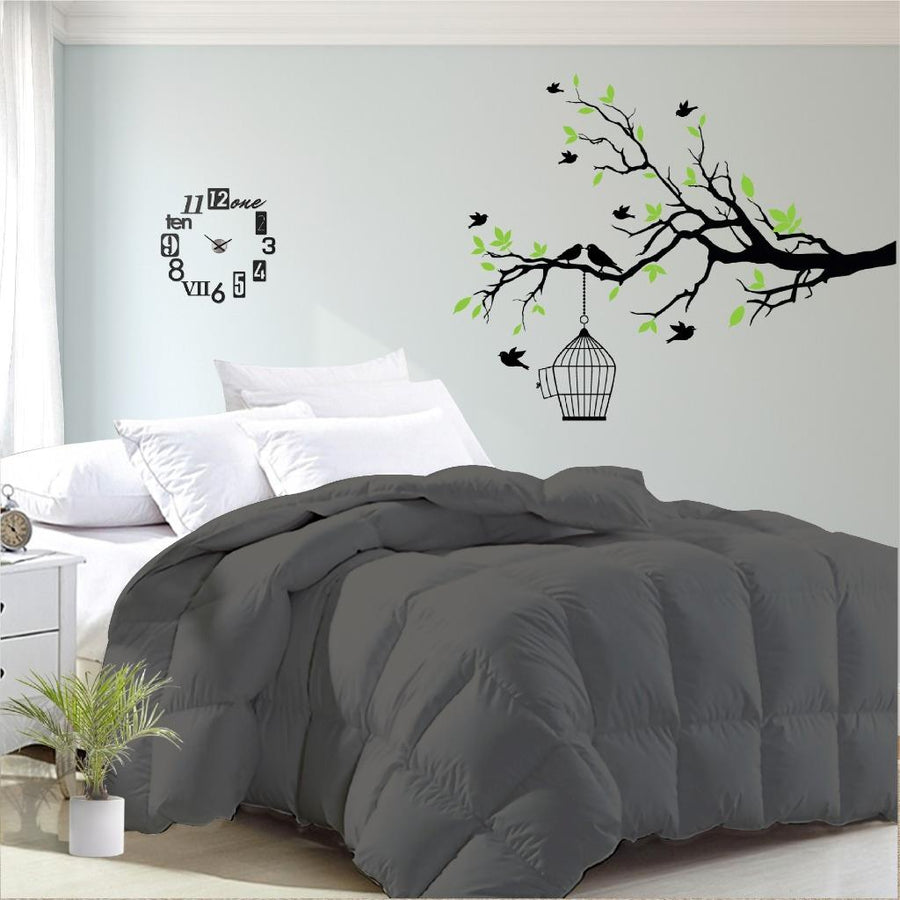 Luxor Australian Made Summer Bamboo Blend Quilt 200GSM King - Grey - SuperSaverAU - view 1