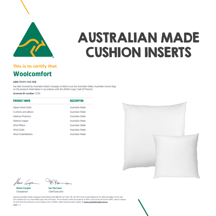 Luxor Twin Pack 40x40cm Aus Made Cushion Inserts - Premium Polyester Fibre Filling - SuperSaverAU - view 1