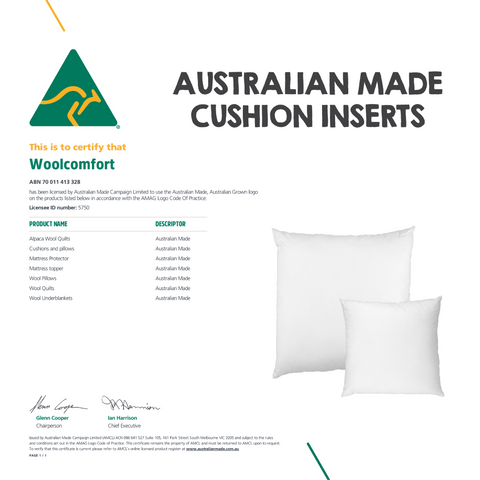 Luxor Aus Made Cushion Inserts 45x45cm Twin Pack - Premium Polyester Fibre - SuperSaverAU - view 2