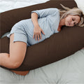 Woolcomfort Maternity Pillow 140x80cm - Bamboo Cover, Nursing Support, Machine Washable