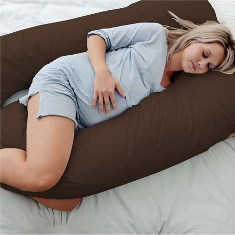 Woolcomfort Maternity Pillow 140x80cm - Bamboo Cover, Nursing Support, Machine Washable