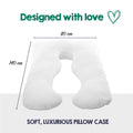 Woolcomfort Maternity Pillow 140x80cm - Bamboo Cover, Nursing Support, Machine Washable