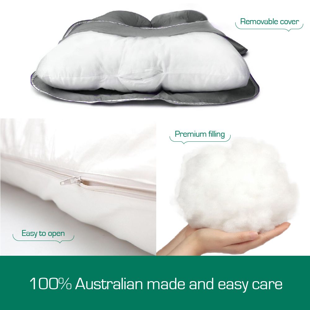 Woolcomfort Maternity Pillow 140x80cm - Bamboo Cover, Nursing Support, Machine Washable