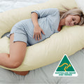 Woolcomfort Maternity Pillow 140x80cm - Bamboo Cover, Nursing Support, Machine Washable