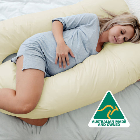 Woolcomfort Maternity Pillow 140x80cm - Bamboo Cover, Nursing Support, Machine Washable