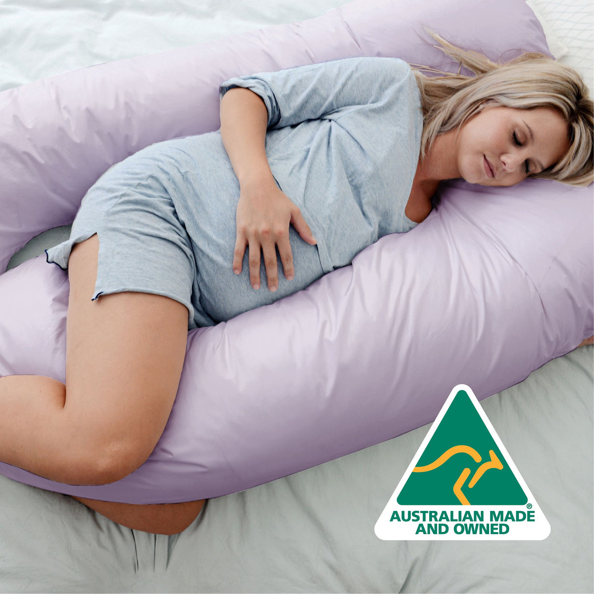 Woolcomfort Maternity Pillow 140 x 80cm - Bamboo Blend, Nursing Support, Machine Washable