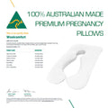 Woolcomfort Maternity Pillow 140x80cm - Bamboo Cover, Memory Filling, Nursing Support