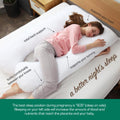 Woolcomfort Maternity Pillow 140x80cm - Bamboo Cover, Memory Filling, Nursing Support