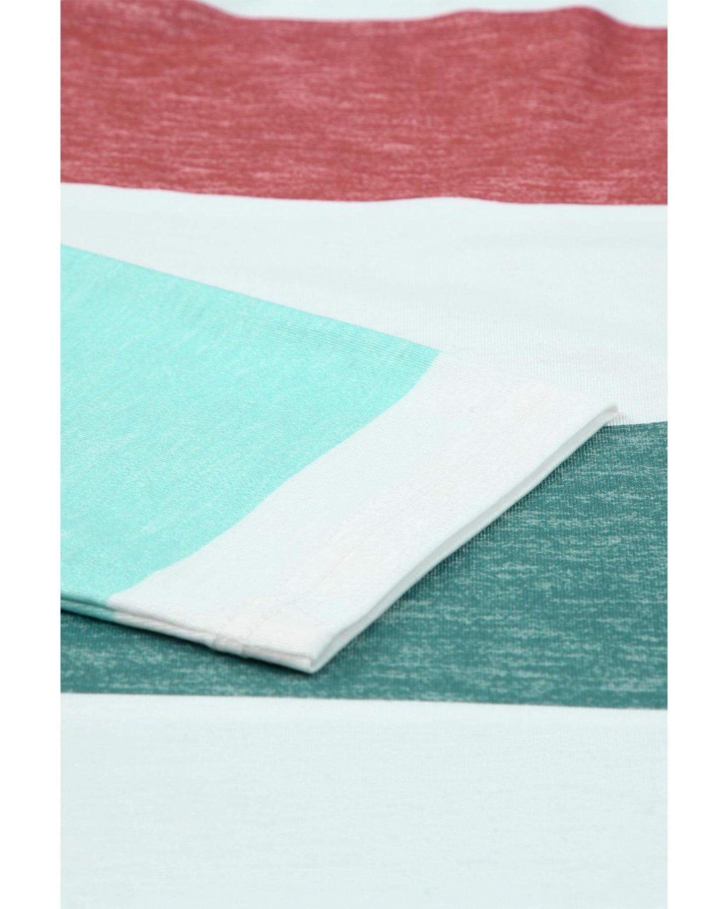 Premium Women's Pullover Top Plus Size Colorblock Long Sleeve - Green 3X