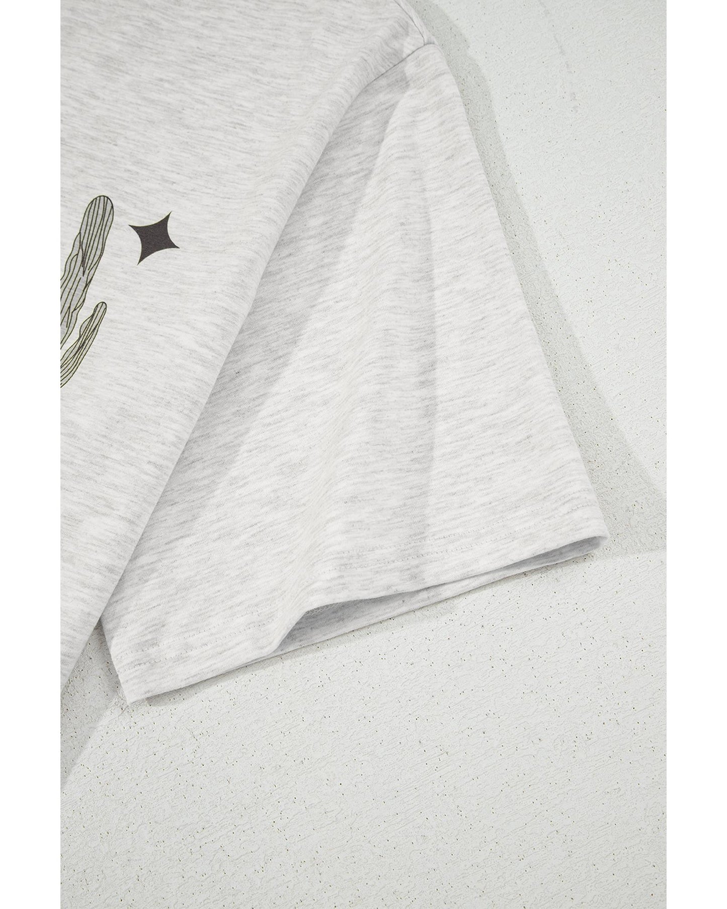 Light Grey Yee Haw Western Fashion Print Plus Size Tee - 4X