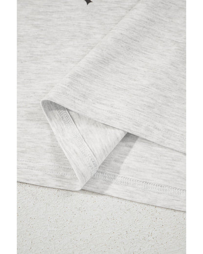 Light Grey Yee Haw Western Fashion Print Plus Size Tee - 4X