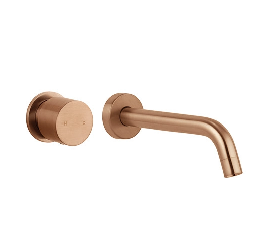 Sitap Burnished Gold Wall Mixer Tap Faucet, 55mm Handle, Ceramic Cartridge - SuperSaverAU - view 2