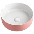 Matte Pink Round Porcelain Sink - 360 mm Counter Basin - SuperSaverAU - view 2