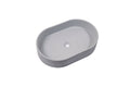 Matte Light Gray Oval Concrete Wash Basin - 580mm - SuperSaverAU - view 1
