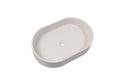 Matte White Concrete Oval Countertop Basin 580mm - Stylish Design - SuperSaverAU - view 1