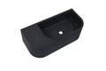 Matte Black Curved Wall Hung Concrete Basin 650mm - Elegant Mito Style - SuperSaverAU - view 1