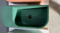 Lake Green Curved Wall Hung Concrete Basin 650mm - Elegant Mito Design - SuperSaverAU - view 3