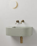 Mint Green Terrazzo Wall Hung Concrete Basin 650mm - Modern Mito Style - SuperSaverAU - view 1