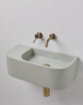 Mint Green Terrazzo Wall Hung Concrete Basin 650mm - Modern Mito Style - SuperSaverAU - view 2