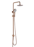 Brushed Rose Gold Copper Shower Set 200mm Stainless Steel with Diverter - SuperSaverAU - view 1