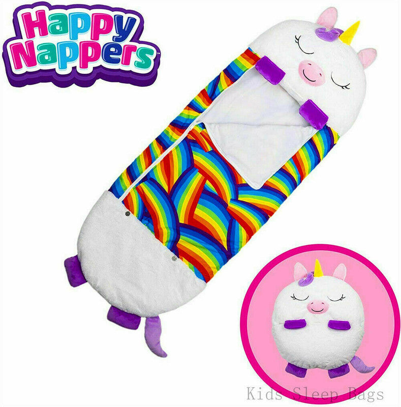 Happy Nappers Kids Sleeping Bag, Super-Soft Plush, Size S 140*45*10cm