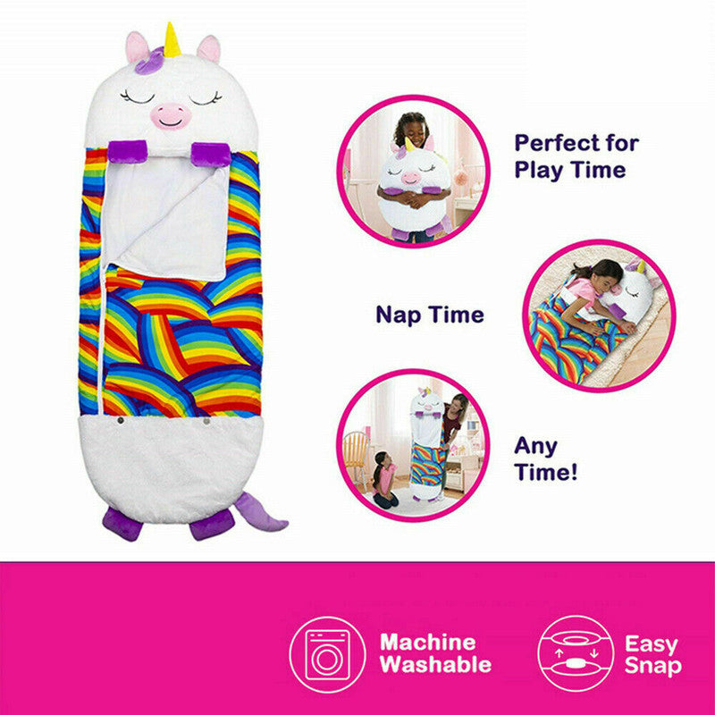 Happy Nappers Kids Sleeping Bag, Super-Soft Plush, Size S 140*45*10cm - SuperSaverAU - view 2