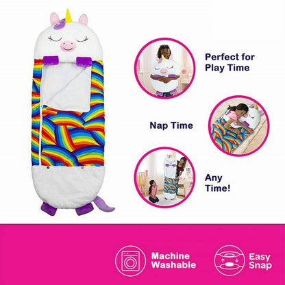 Happy Nappers Kids Sleeping Bag, Super-Soft Plush, Size S 140*45*10cm