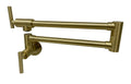 Brushed Gold Kitchen Tap Wall Mounted Pot Filler 650mm with Half Inch Connection - SuperSaverAU - view 1