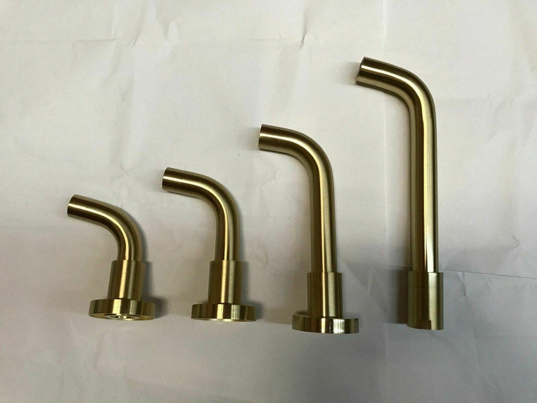 2021 New Burnished Gold Brushed Brass Wall Mixer Tap 200mm WELS 5 Star - SuperSaverAU - view 2