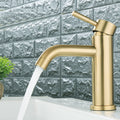Burnished Brass Gold Round Classic Basin Mixer Tap 7 Year Warranty - SuperSaverAU - view 1