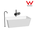 V549 Marble 200mm Matte Black Wall Taps 1/4 Turn with Ceramic Cartridge - SuperSaverAU - view 2
