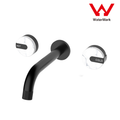 V549 Marble 200mm Matte Black Wall Taps 1/4 Turn with Ceramic Cartridge - SuperSaverAU - view 4