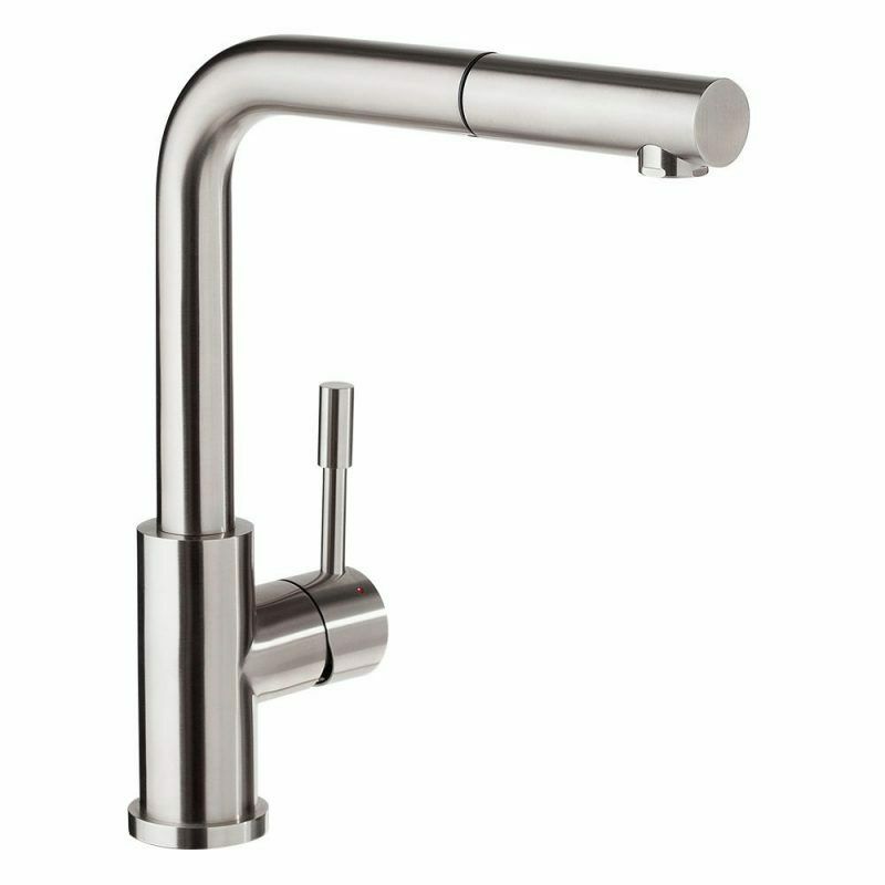 Brushed Nickel Pull-Out Spray Kitchen Mixer Tap Faucet, 304 Stainless Steel - SuperSaverAU - view 1