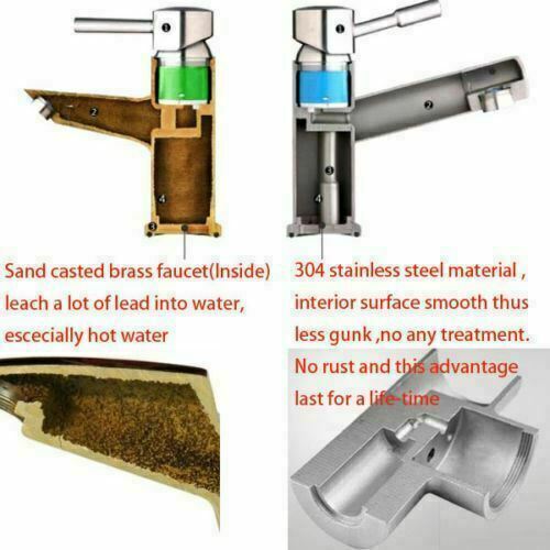 Brushed Nickel Pull-Out Spray Kitchen Mixer Tap Faucet, 304 Stainless Steel - SuperSaverAU - view 2