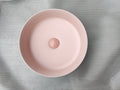 Matte Pink Round Porcelain Sink - 360 mm Counter Basin - SuperSaverAU - view 1
