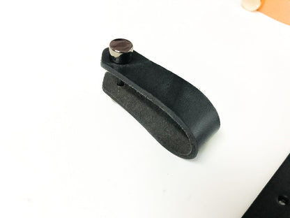 Genuine Leather Cabinet Pulls - Handmade Drawer Handle